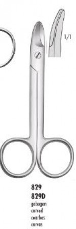 Kronenschaar rs gebogen 10,5cm 829