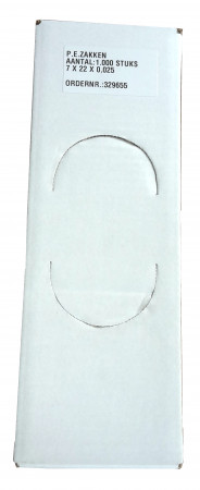 P.E. Zakjes Sleeves 70x220x0,025mm 1000 st.