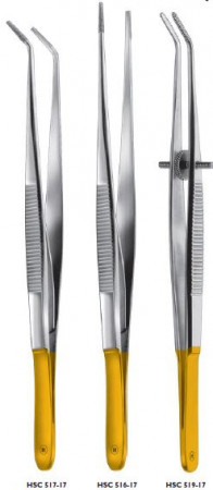 Kronenhouderpincet 17cm gediamanteerd