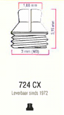Ceka classic M3 drukknop 724CX 