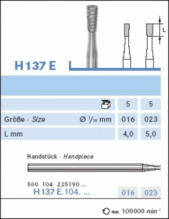 Hardstaalfrais kruisvertand H137E en EF