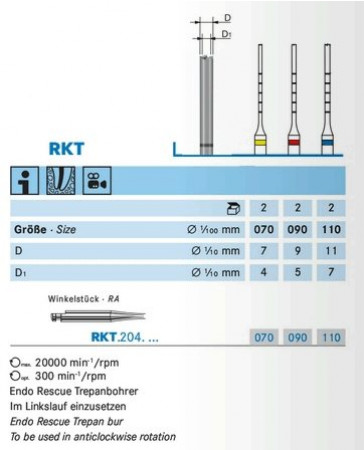 Komet endo rescue boor RKT 110 st