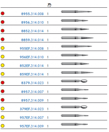 Komet diamantboren set voor composiet (4092)