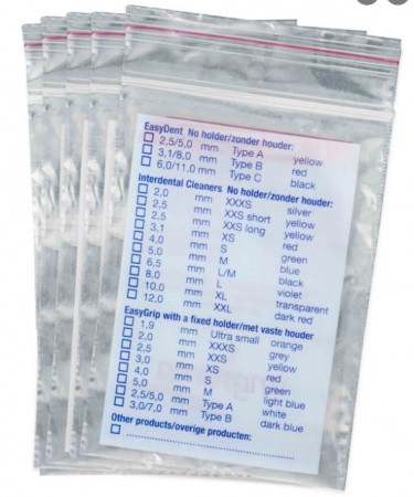 100 gripzakjes voor Interdental cleaners
