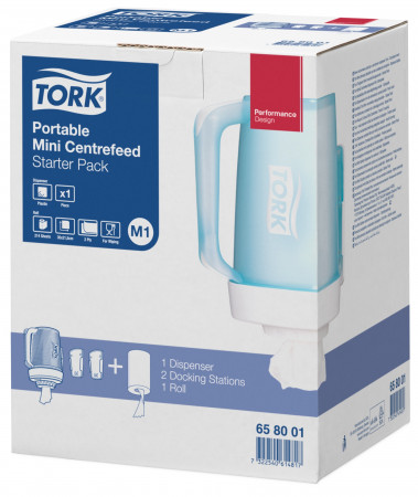 Tork Portable Mini Centerfeed Dispenser starterpack