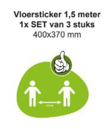 corona vloerstickers 400x370mm     3st