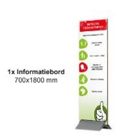 corona informatiebord 700x1800mm m voet