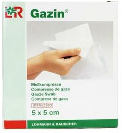 lohmann gaasjes 5x5cm 8lgs steriel 50st