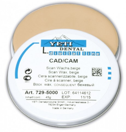 Yeti CAD/CAM Scanwax beige 45gr. 729-5000