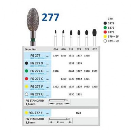 Horico diamantboor 277F (extra fijn), FG (schacht 314)