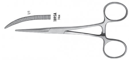 Carl Martin arterieklem Pean gebogen 14cm (1895A)