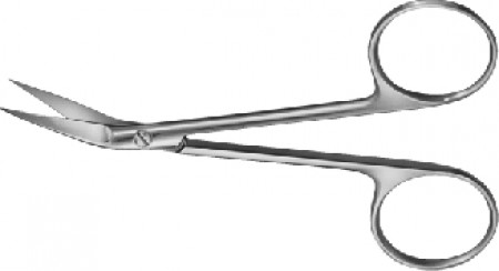 Tandvleesschaar BC-117, zijdelings gebogen 11 cm