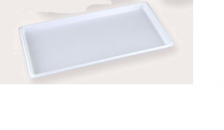 DU disposable tray 18x28cm geribbeld  geen vlakverdeling 400st 