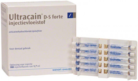 Ultracaine D-S forte 1:100.000 100 cylinder-ampullen 1,7ml