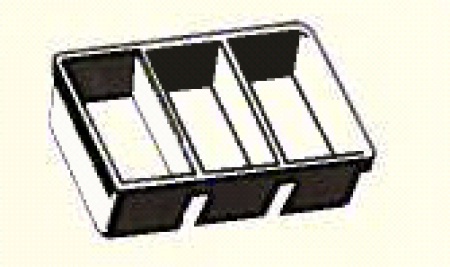 Baisch lade inzet 1262 (b) 3-vaks hoog 31x41cm st