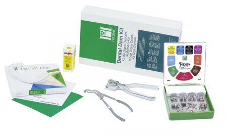 Dental Dam Kit met Winged Clamps (compleet)