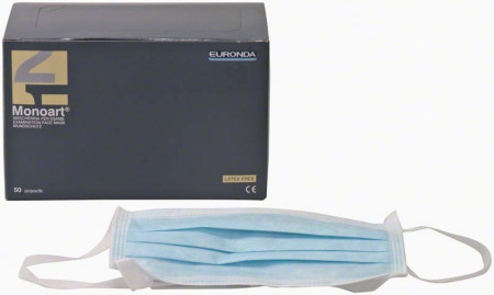 Monoart Zorro mondmaskers blauw met bandjes 50st