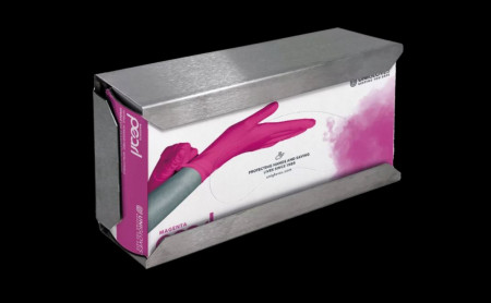 Handschoendispenser RVS formaat 25 x 13 x 9 cm