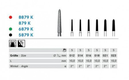 Komet diamantboor 6879K (grof), FG (schacht 314)