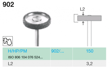 Busch diamantschijf 902 150, HP (schacht 104) 1st