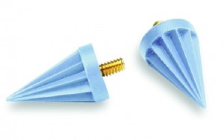 Pointed Polisher latex-vrij stevig blauw, screw-type 144st (059701)
