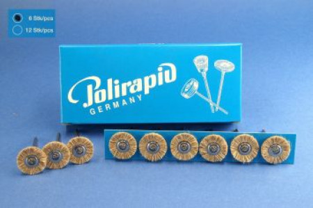 Polijstborsteltje garen grijs 103L 23mm H 6st