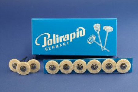Polijstborsteltje geitenhaar wit 112 21mm H 12st