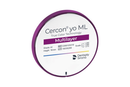 Dentsply Sirona Cercon YO ML ø98mm, dikte 25mm. 5+1 gratis