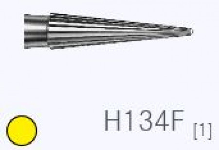 Komet hardstaalfinieren H134F (fijn) 014, FG (schacht 314) 5st