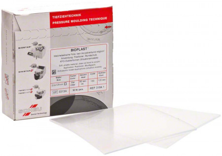 Scheu Bioplast 2,0x125 mm vierkant transparant, 10 st.
