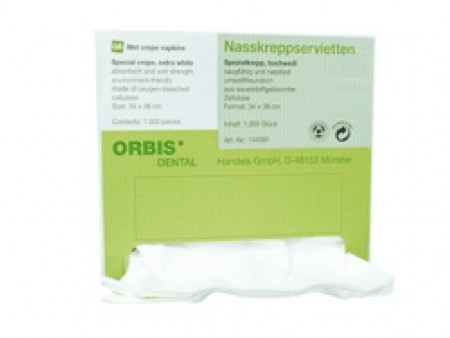 Orbis gevouwen crepe servetten premium 34x38 1000 st