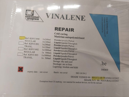 Vinalene reparatie kunsthars roze 240g poeder + 120ml vloeistof 