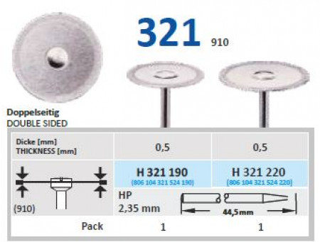 Horico diamantschijf 321, HP (schacht 104)
