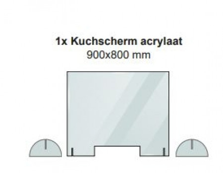 corona plexi scherm xt 900x800mm