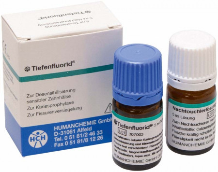 Tiefenfluorid verp &agrave; 5 ml toucherings- en 5 ml na-toucheringsvloeistof