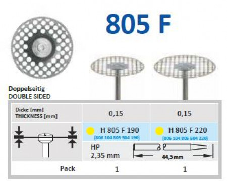 Horico diamantschijf 805F (extra fijn), HP (schacht 104)