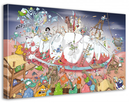 cartoon canvas gebitsbescherm. 90x120 2s