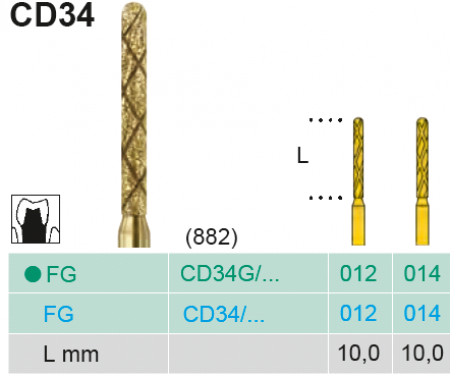 Cool diamant fg cyl/rond  cd 34-014