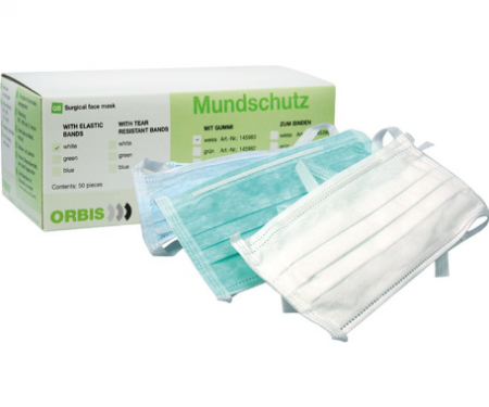 Orbis Medisch Mondmaskers met Bandjes Type II , 50 stuks 