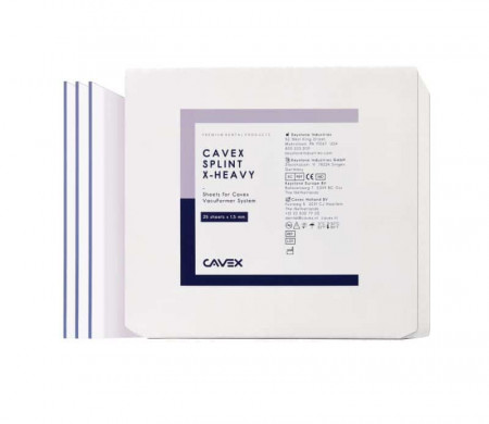 Cavex Splint platen X-heavy Transparant 1,5 mm, 25 st.