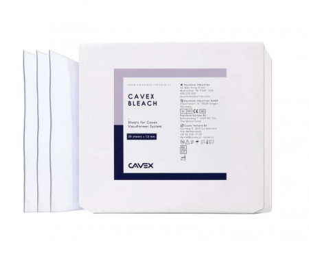Cavex Bleach platen transparant 1 mm 25st