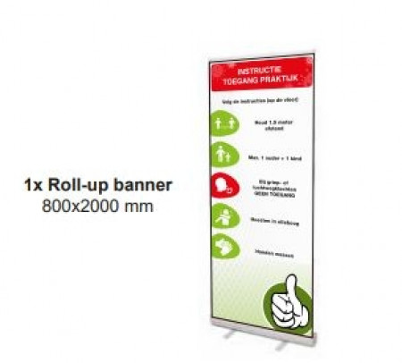 corona rollup banner 800x2000mm