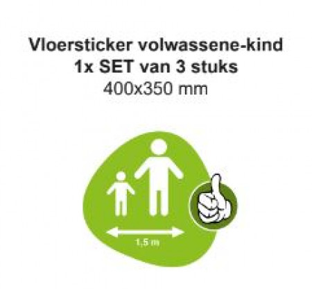 corona vloerstickers 400x350mm     3st