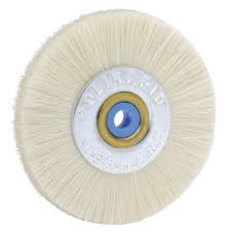 Smalle borstel met kunststof kern geitenhaar 162 / 48mm wit
