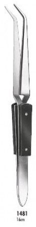 Soldeerpincet gebogen 16cm 1481