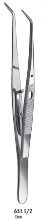 Carl Martin pincet met slot, bek geribbeld 15cm (651 1/2)