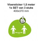 corona vloerstickers 400x370mm     3st