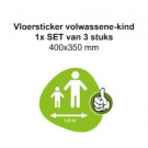 corona vloerstickers 400x350mm     3st