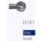 Komet hardmetaalfrees H141, RA XL (schacht 206)