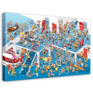 cartoon canvas sportschool 90x120 2st